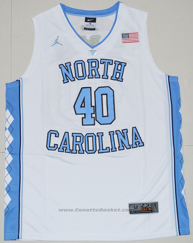 Maglia NCAA North Carolina Tar Heels Harrison Barnes #40 Bianco
